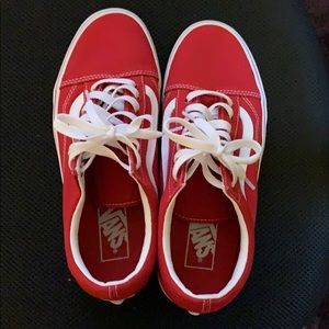 red old skool vans